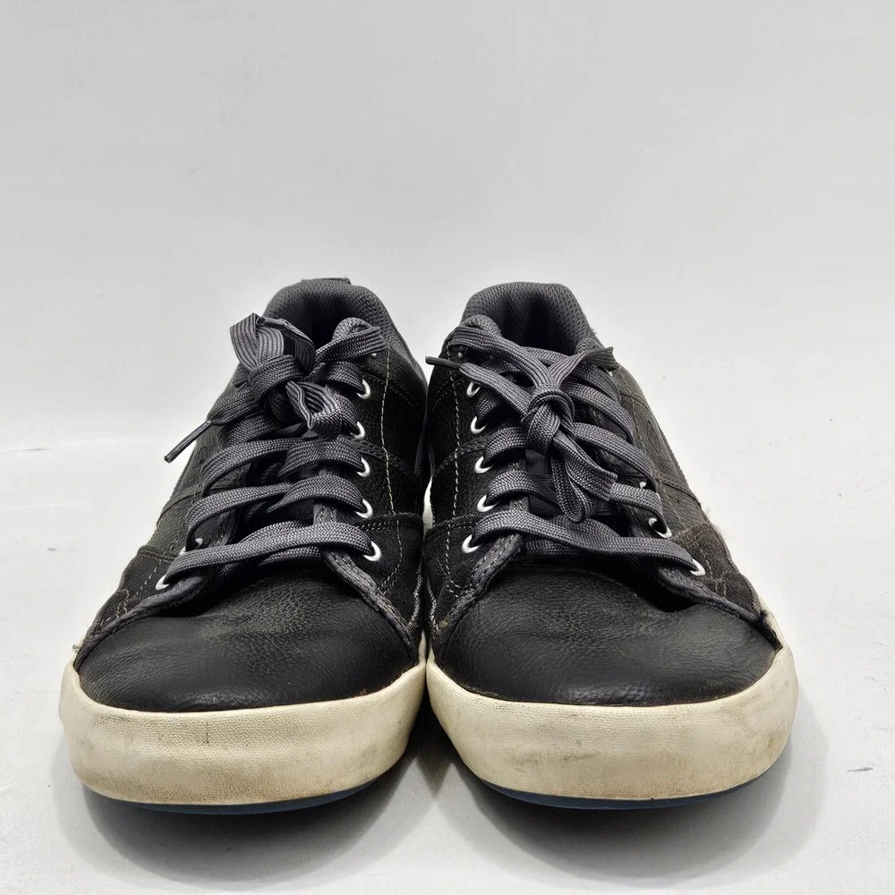 Skechers 62885 Sneaker Mens 11 Charcoal Leather Casual Walking Comfort Shoes